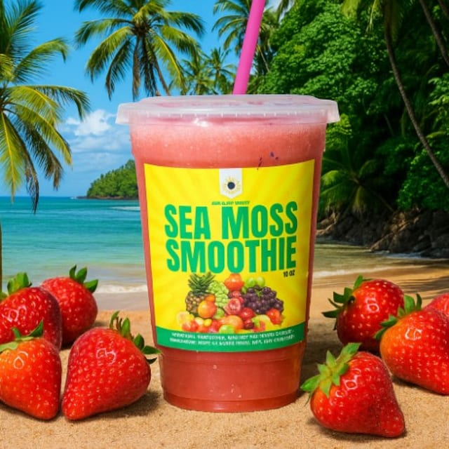 Strawberry/Mint Smoothie.