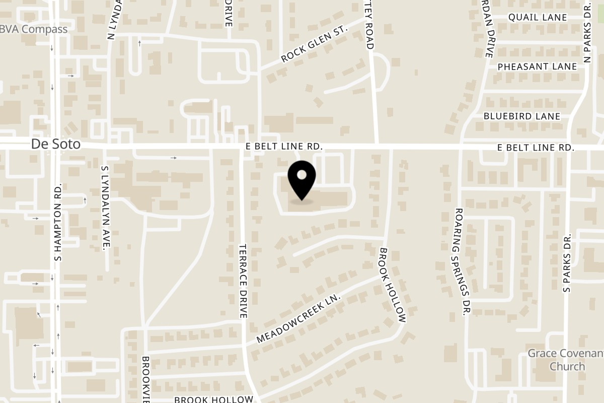 Map showing the location of You Can Live Again Sea Moss Store on 324 E Belt Line Rd SUITE #200 in DeSoto